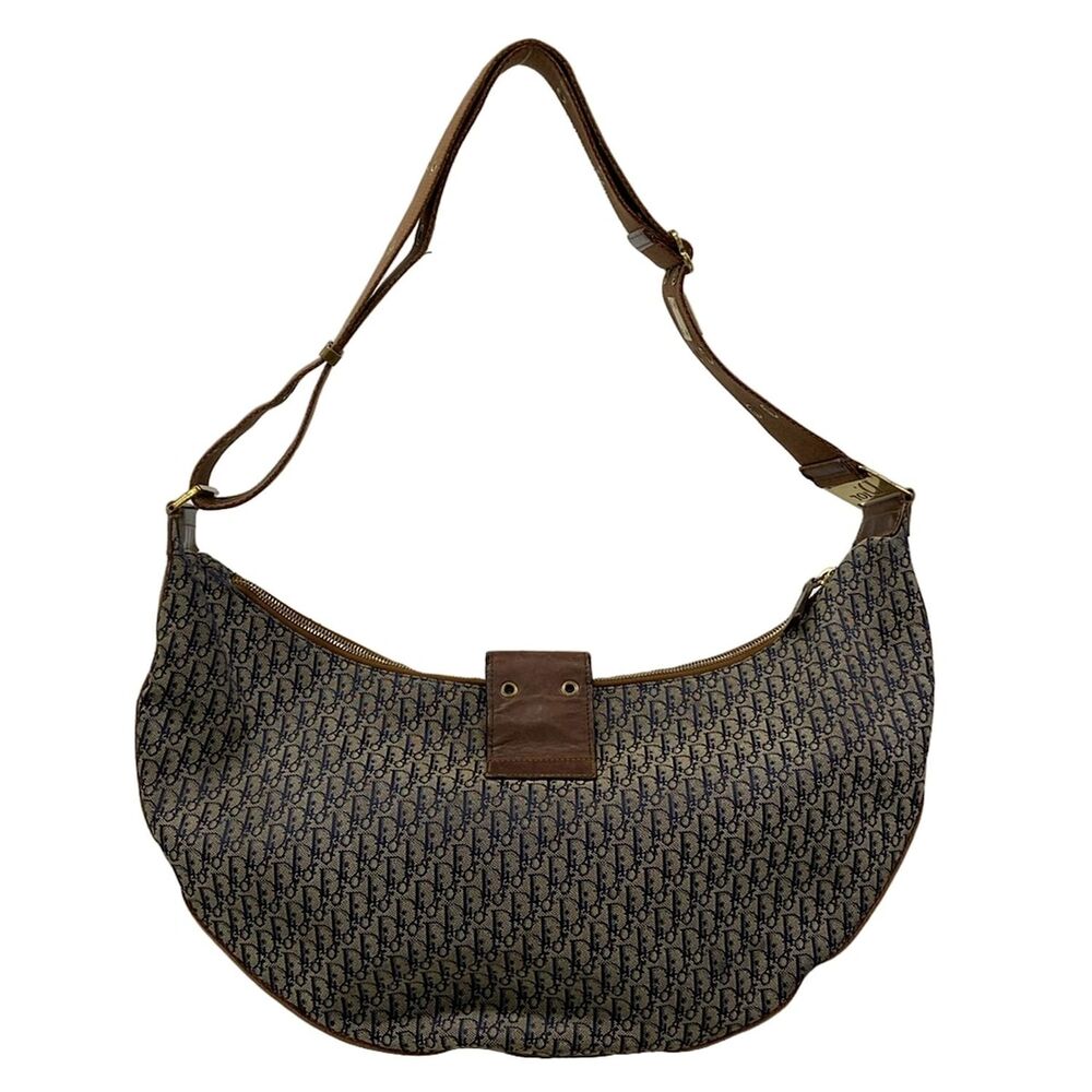 Christian Dior DIOR/ChristianDior Street Chic, Trotter Shoulder Bag Navy Cream - Picture 3 of 15